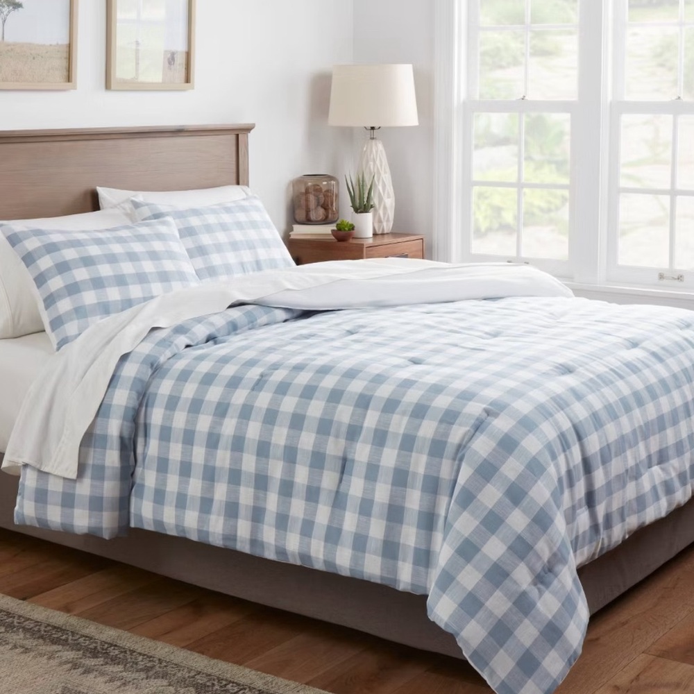 Threshold yarn-dyed gingham comforter set